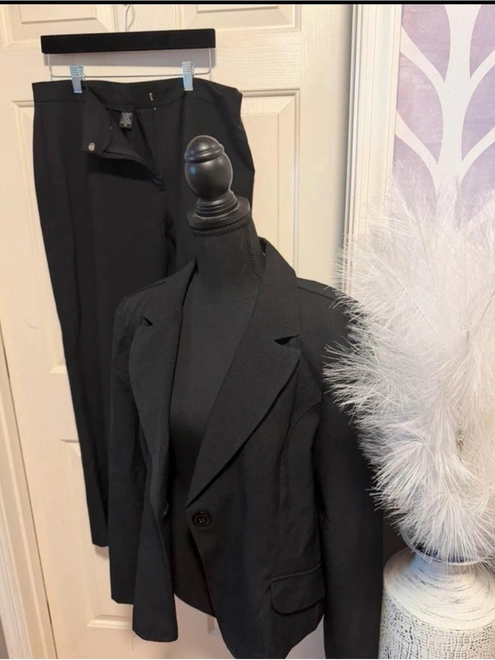 T. Milano Black 2-Piece Pant Suit